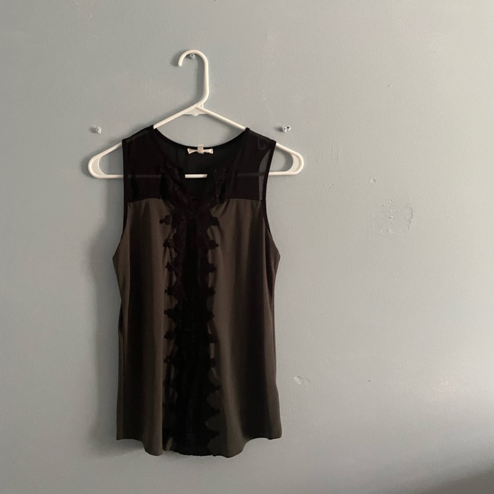 Maurices Black Sleeveless Ruffle Front Blouse